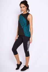 Teal Wing Summer High Low Tank