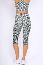 Dragon Scales Silver High Waisted Combat Pants
