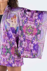 Mucha Amethyst Customisable Shiny Kimono