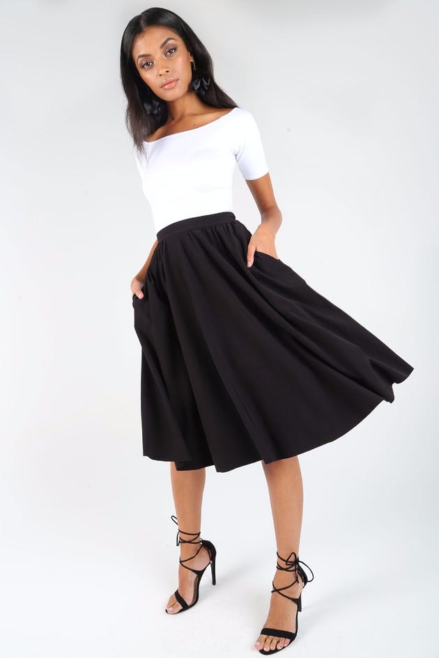 Classier Act Pocket Midi Skirt - Limited