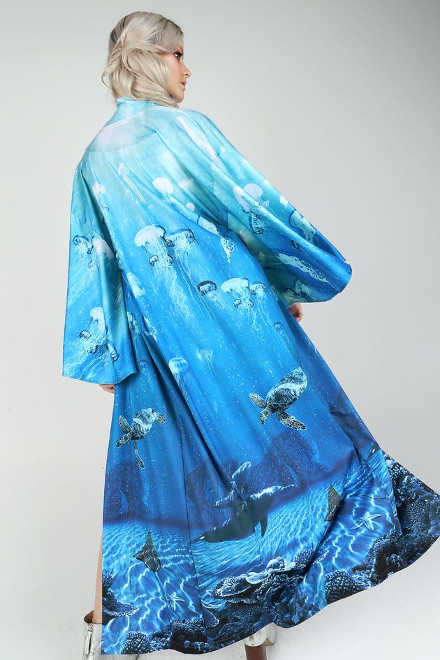Ready For This Jelly Swan Kimono - Limited