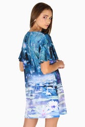 Magic Lake Flounce Sleeve Dress