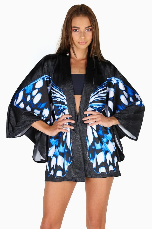 Queen B Shiny Wing Kimono