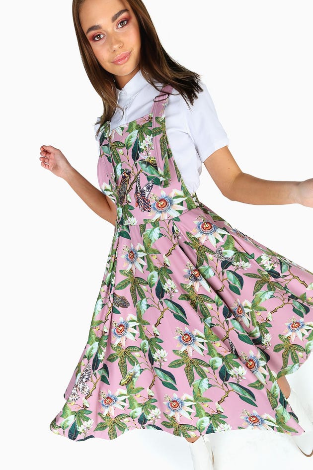 Passion Garden Apron Midi Dress