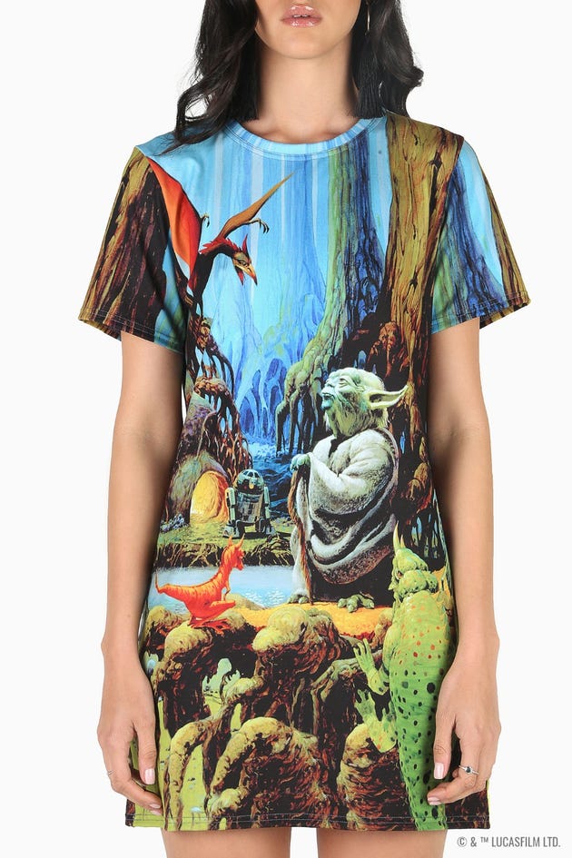 Yoda On Dagobah Tee Dress