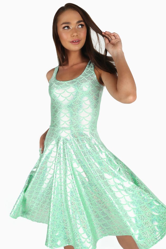 Mermaid Mint Reversible Longline Dress - Limited