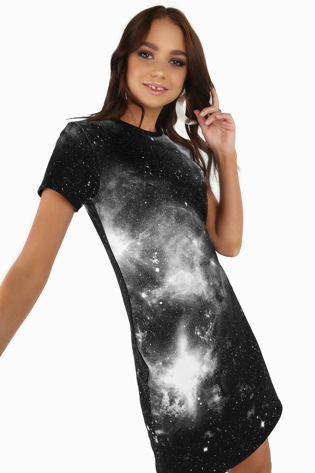 Galaxy Mono Tee Dress