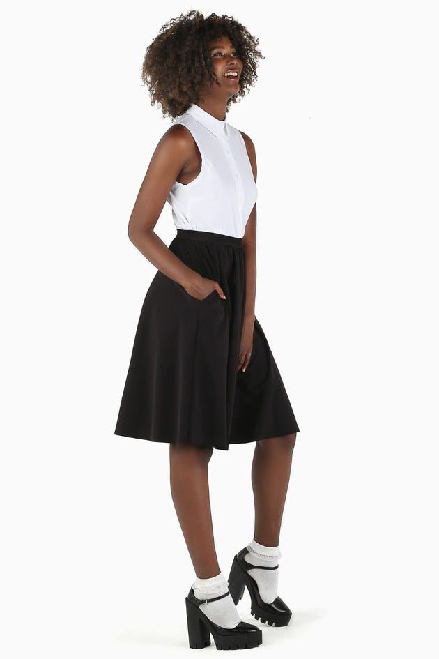 Classier Act Pocket Midi Skirt