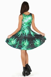 Galaxy Emerald Vs Forest Orbs Longline Inside Out Dress