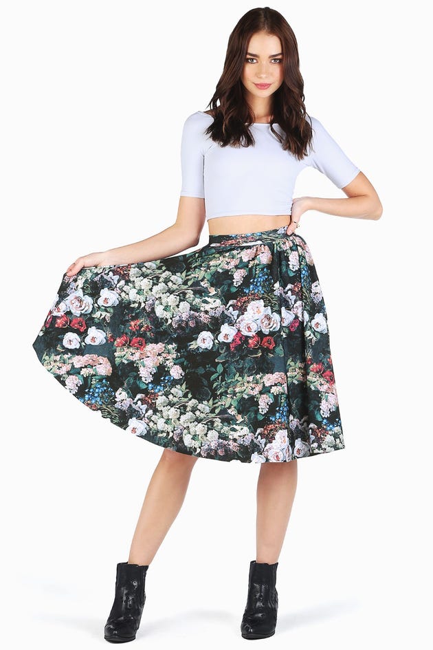 Take My Monet Pocket Midi Skirt - Limited
