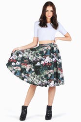 Take My Monet Pocket Midi Skirt