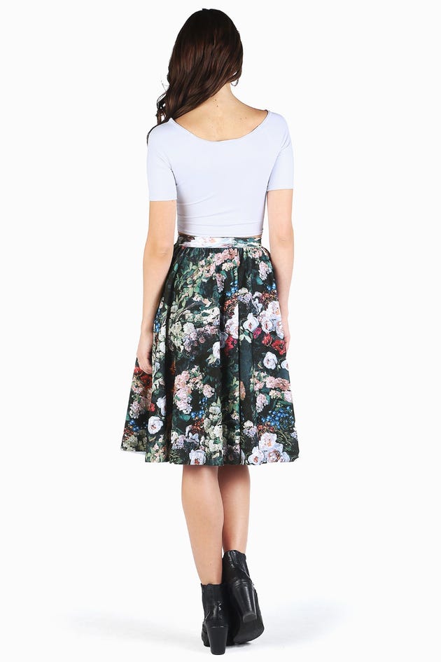 Take My Monet Pocket Midi Skirt - Limited