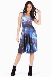 Galaxy Blue Pocket Midi Dress