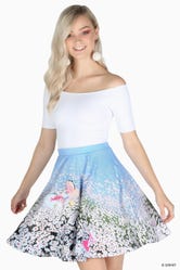 Alice Among The Flowers Pocket Skater Skirt