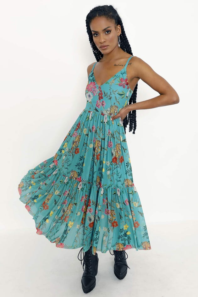 Tropical Tiger Sheer Midaxi Dress 2.0 - Limited