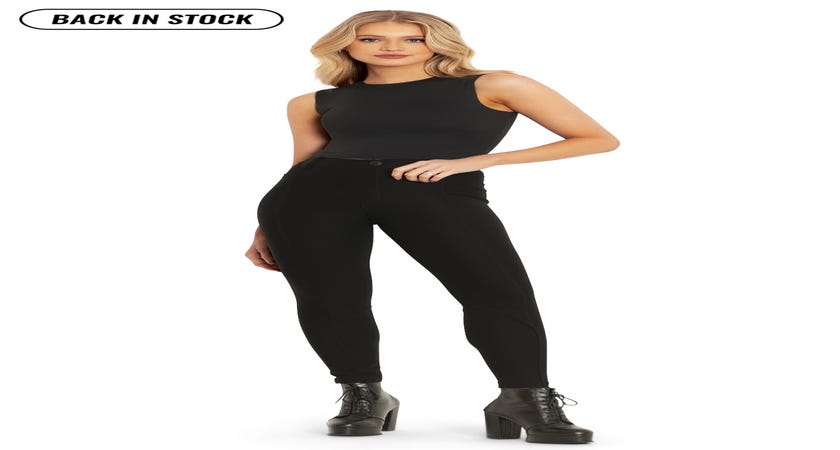 Black Panelled HW Leggings