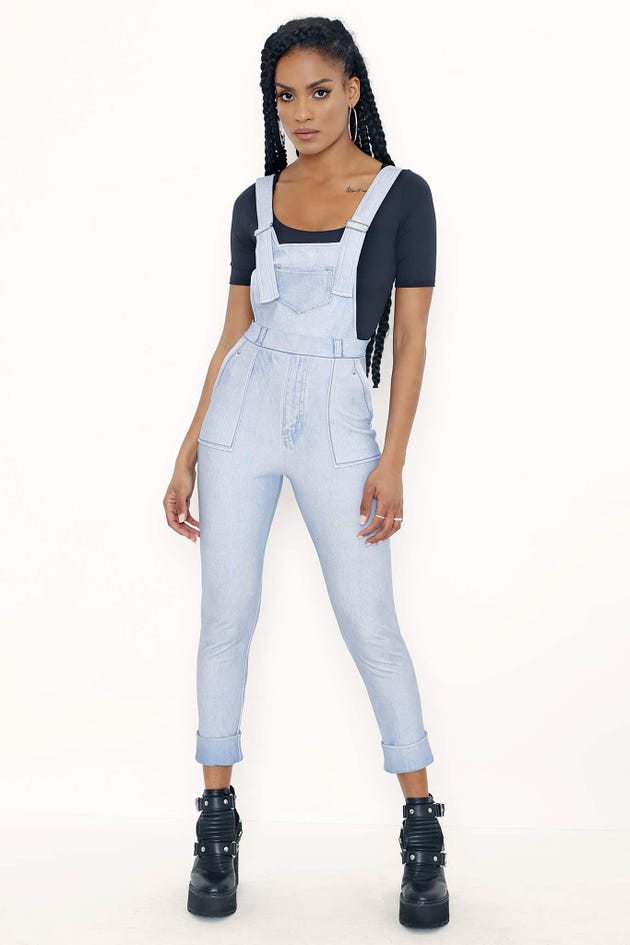 Not Actually Denim Light Wash Overalls - Limited