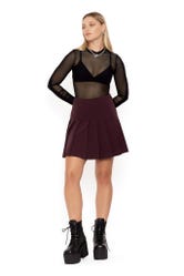 Burgundy High School Skirt