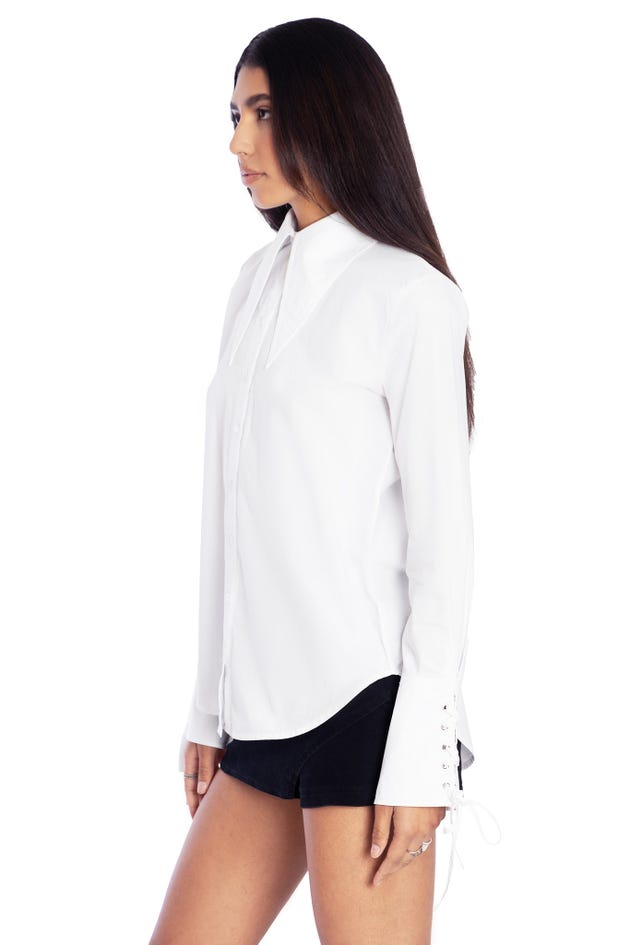 Ceremony Lace Up Back Shirt