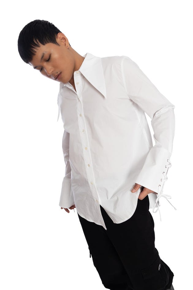 Ceremony Lace Up Back Shirt