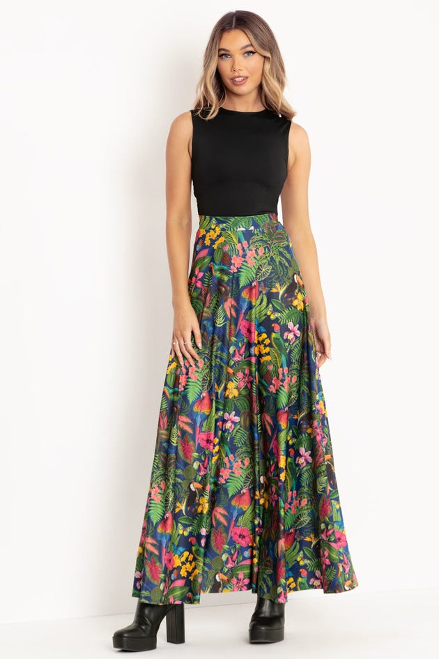 Tropical Garden Maxi Skirt - Limited