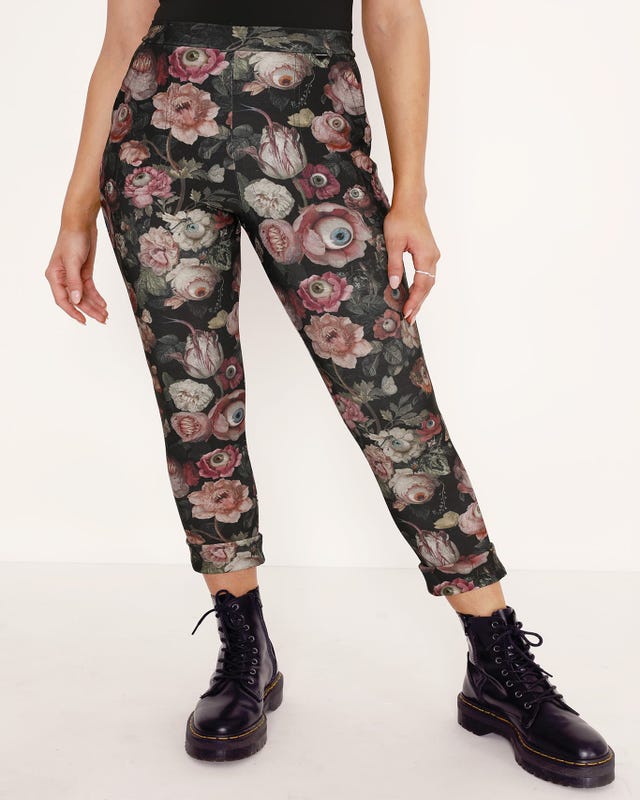Biting Blooms Cuffed Pants - Limited