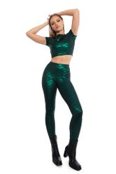 Mermaid Emerald High Waisted Leggings