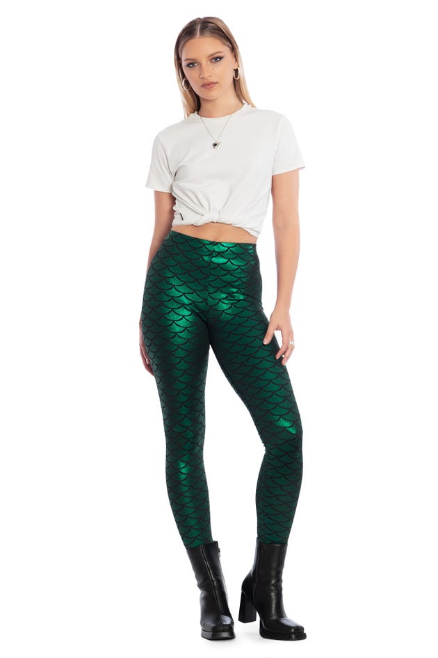 Mermaid Emerald High Waisted Leggings