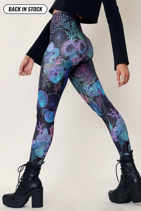 Floral Print High Waist Basic Solid Leggings – Rainy Day Deliveries