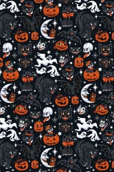 Trick Or Treat Pumpkin Vs Black Quilt Cover Set