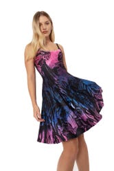 Hokusai's Waterfalls Scoop Longline Strappy Dress