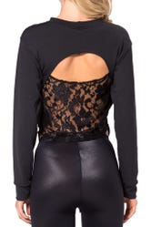Lace Back Pullover