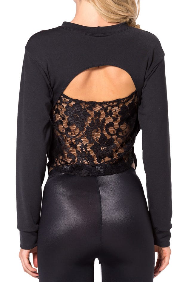 Lace Back Pullover