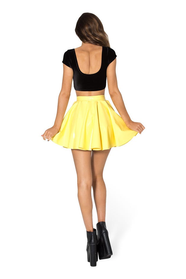 PVC Lemon Cheerleader Skirt