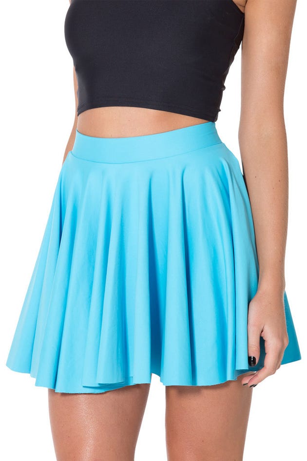 Matte Light Blue Cheerleader Skirt