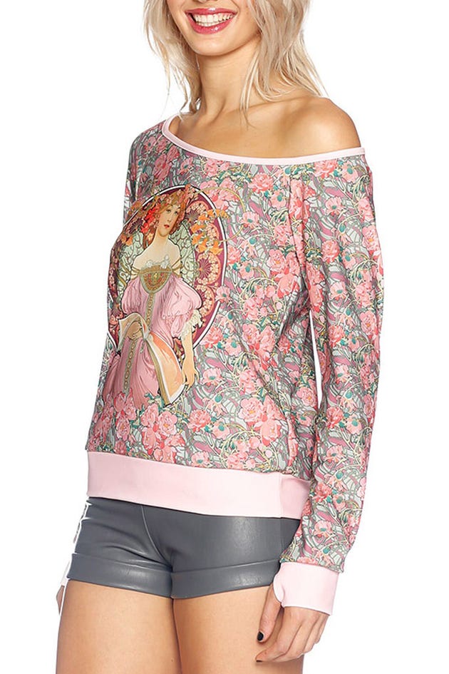 Pink Moon Off the Shoulder Sweater