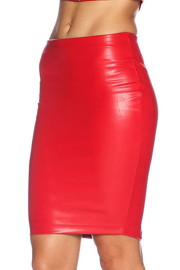 Route 66 Red Pencil Skirt