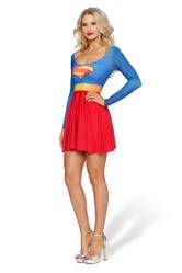 Superman Long Sleeve Skater Dress