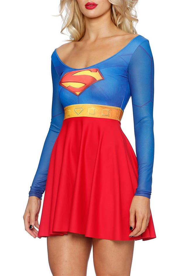 Superman Long Sleeve Skater Dress
