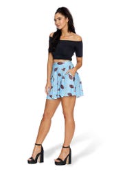 Soy Fishy Blue Pocket Skater Skirt