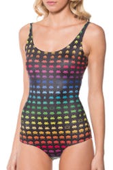 Rainbow Space Invaders Swimsuit