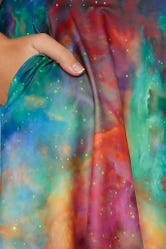 Galaxy Rainbow Pocket Skater Skirt