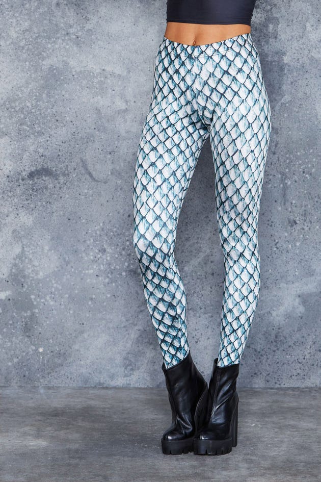 Dragon Scales Silver Leggings - Limited