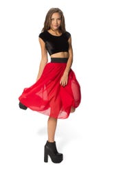Chiffon Ruby Midi Skirt