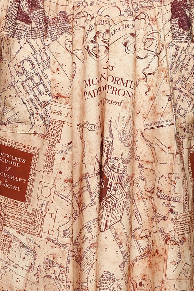 Marauders Map Yoke Midi Skirt