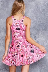 Pink Eyed Monster Reversible Skater Dress