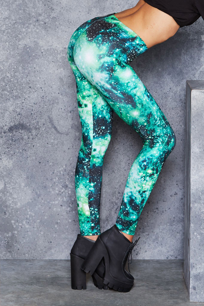Galaxy Teal Leggings - Limited | Teal leggings, Galaxy leggings, Black milk  clothing