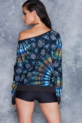 Stained Glass Off The Shoulder Sweater
