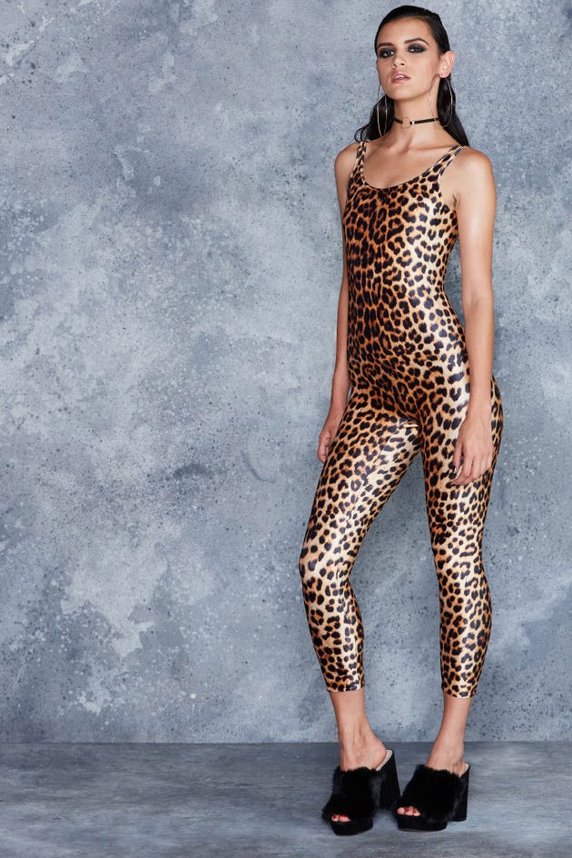 Claws Out Velvet Cropped Catsuit