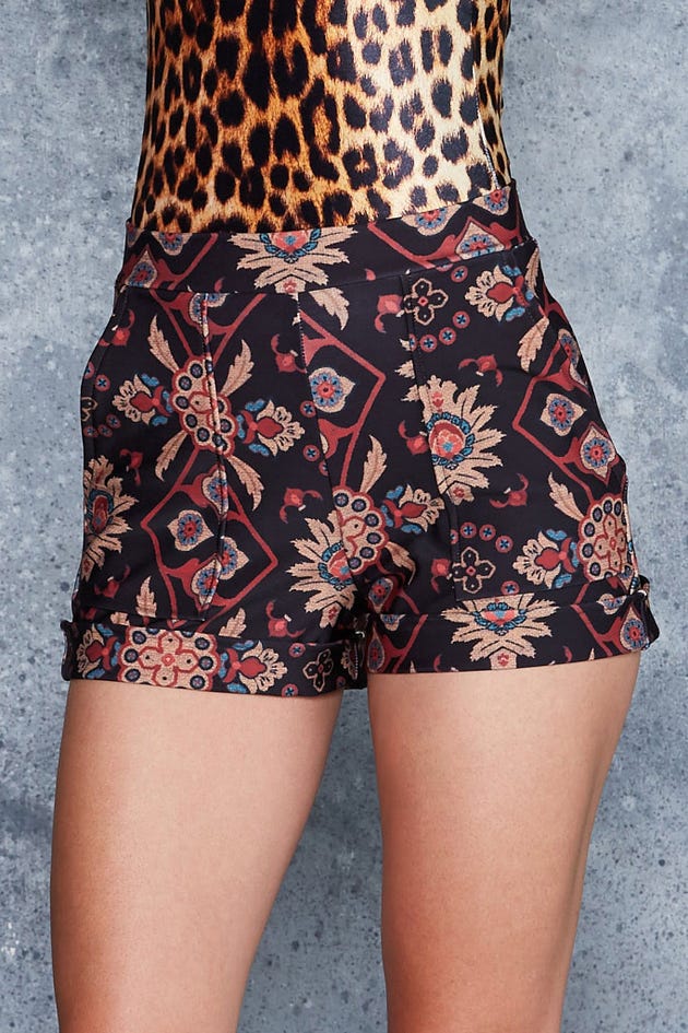 Not Actually Tapestry Cuffed Shorts